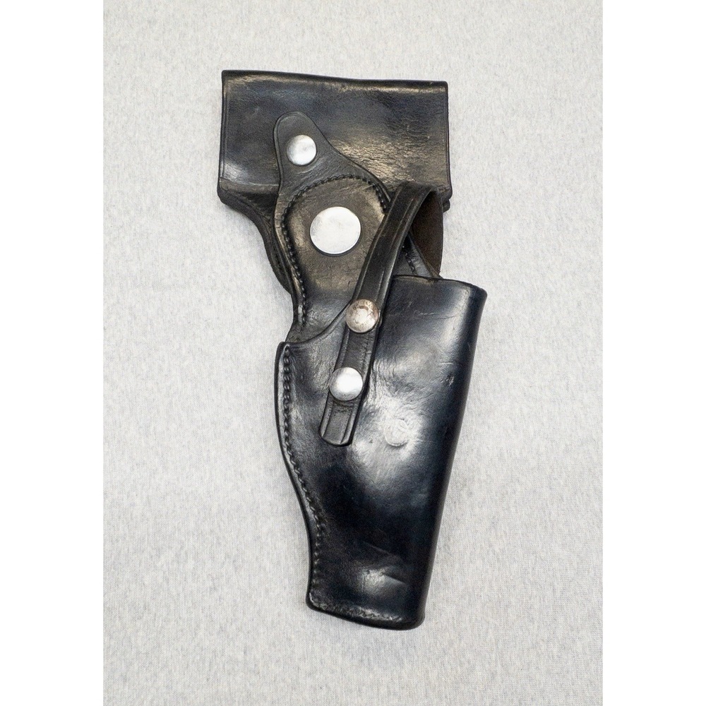 Vtg Safety Speed Black Leather Holster #41 Outdoors Utility Shooting Made In USA